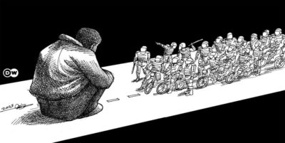 Devant la répression